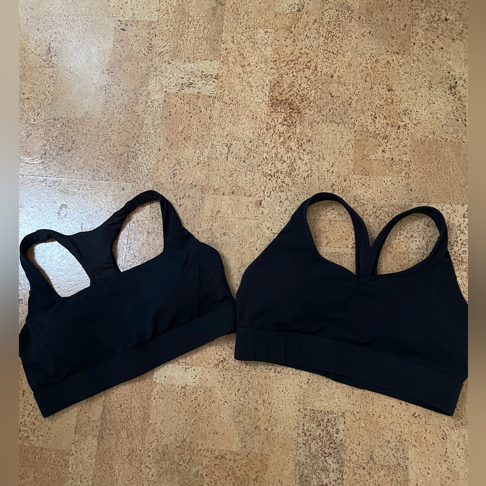 Black Women's Sports Bra Set